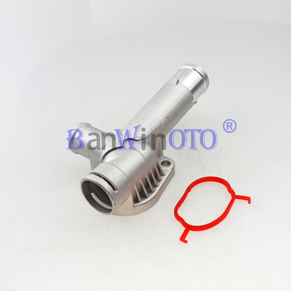 Model Kit Engine - 03l121131mアルミニウムサーモスタットハウジングカバーエンジンレーターウォーターシールポンプアウトレットホース接続vw Amarok 2h 2.0dに適合